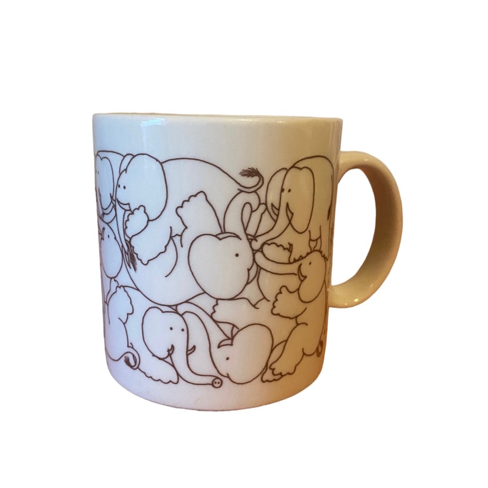 Vintage 1979 Taylor & Ng naughty elephants coffee mug ☕️